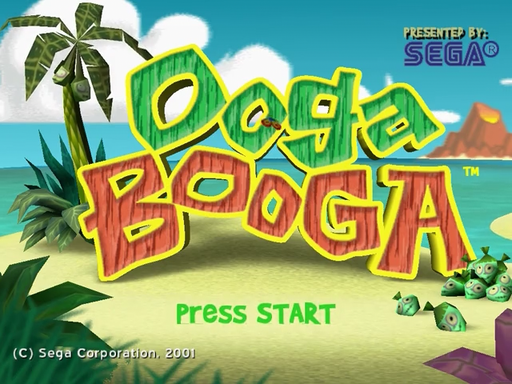 Ooga Booga title screen for Sega Dreamcast